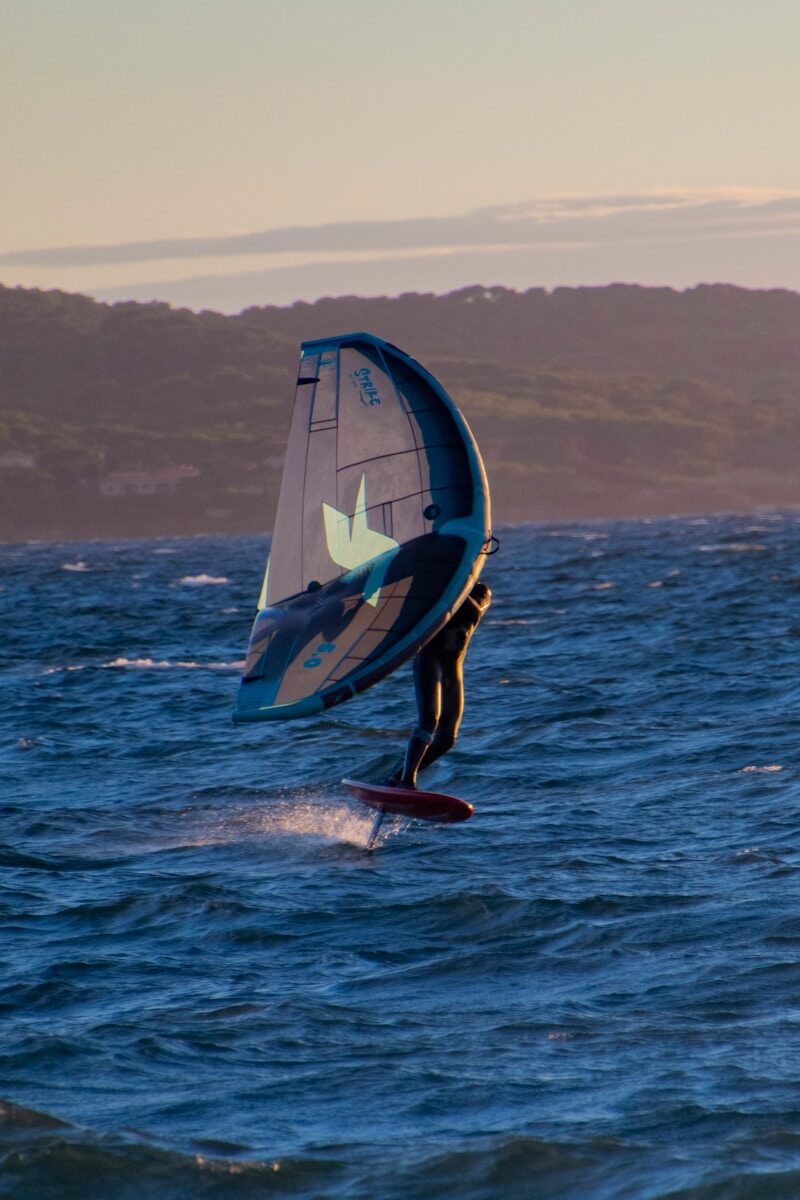 a person on a surfboard